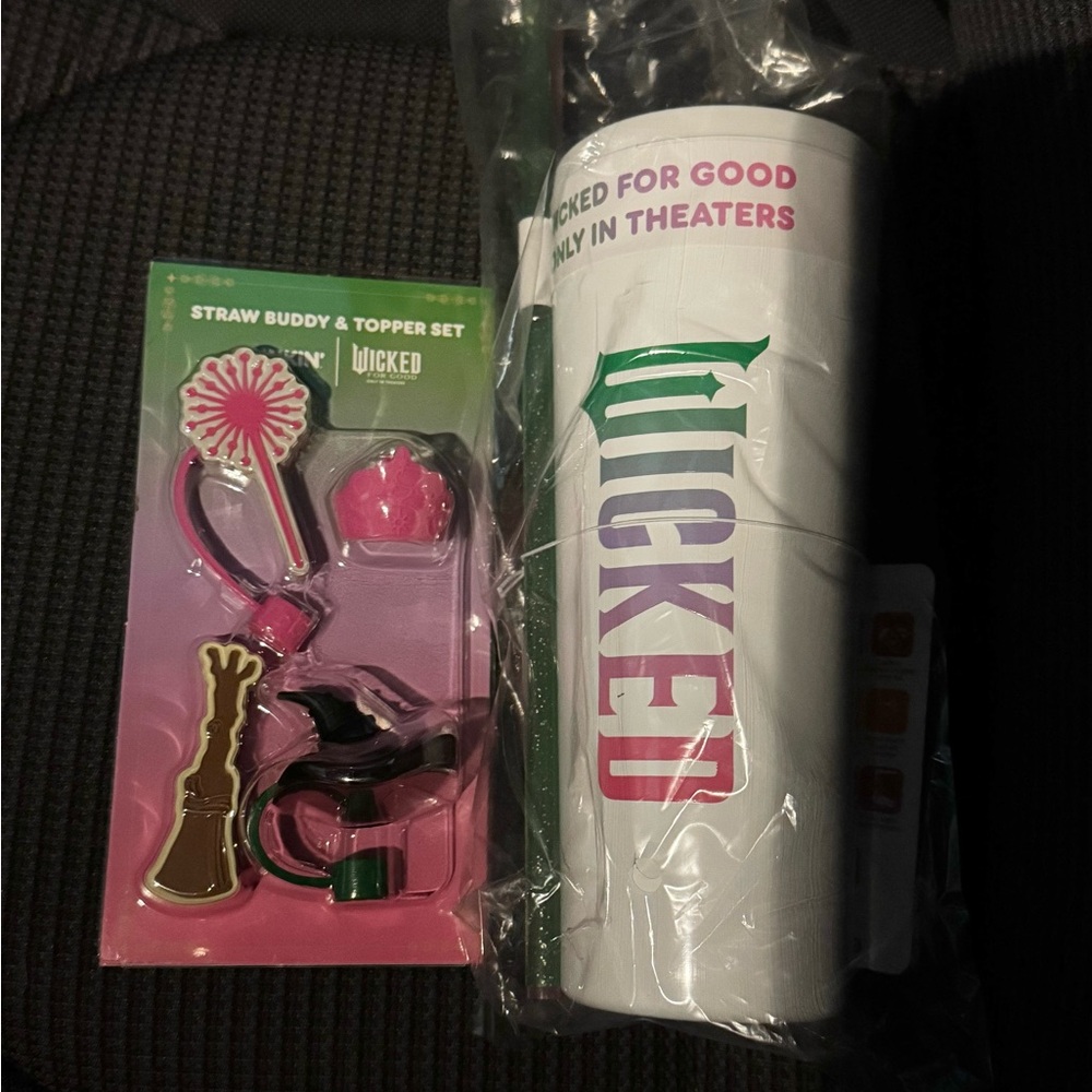 Wicked Dunkin’ Donuts cup and straw toppers